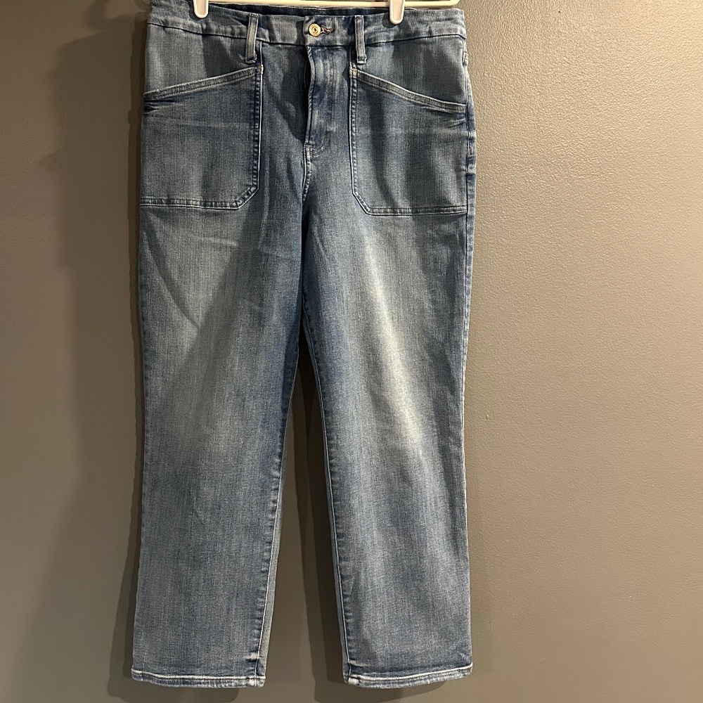 *GENTLY WORN* Express Women's Size L (12/14/16) Straight Ankle Stretch Jean